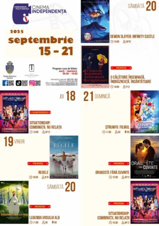 La Cinema Independența, fiecare săptămână aduce o nouă aventură pe marele ecran La Cinema Independența, fiecare săptămână aduce o nouă aventură pe marele ecran
