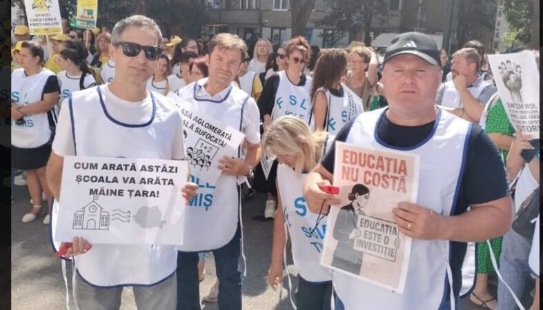 Profesorii și angajații din educație protestează în toată țara: Educația nu poate fi ignorată