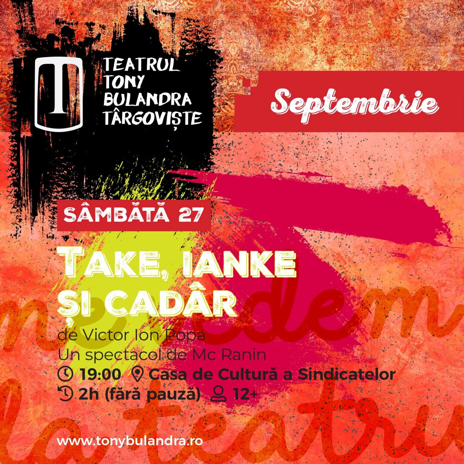 „Take, Ianke și Cadîr”, o comedie savuroasă la Teatrul Tony Bulandra