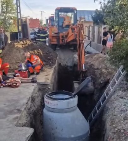 Tragedie la Vișina: Un tânăr a murit după ce șanțul de la rețeaua de canalizare s-a surpat