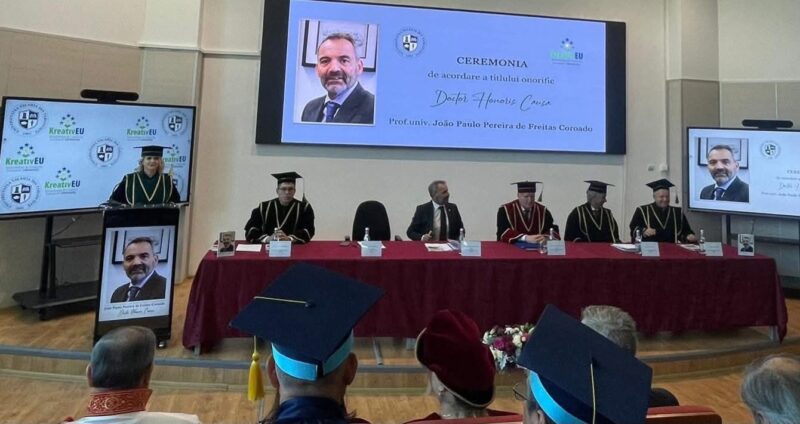 Universitatea „Valahia” Târgoviște i-a acordat titlul de Doctor Honoris Causa profesorului João Paulo Pereira de Freitas Coroado