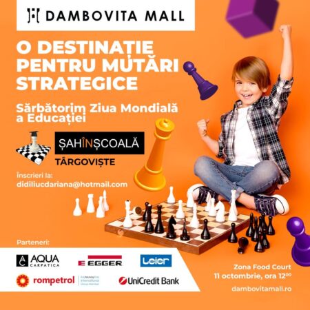 Ziua Mondială a Educației sărbătorită cu șah la Dâmbovița Mall