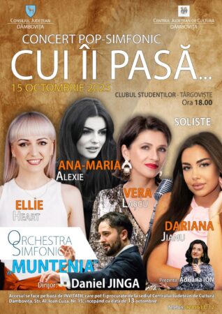 Accesul la concertul pop-simfonic din 15 octombrie se face pe bază de invitație
