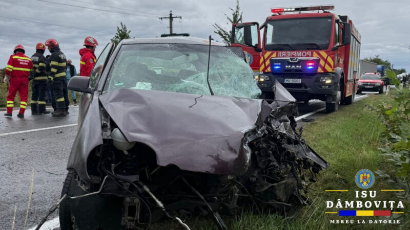 Carambol pe DN 72, în afara localității I.L. Caragiale