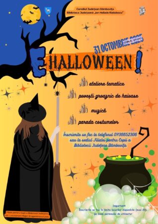 Halloween plin de magie la Biblioteca Județeană Dâmbovița – „E Halloween!” pentru copii 
