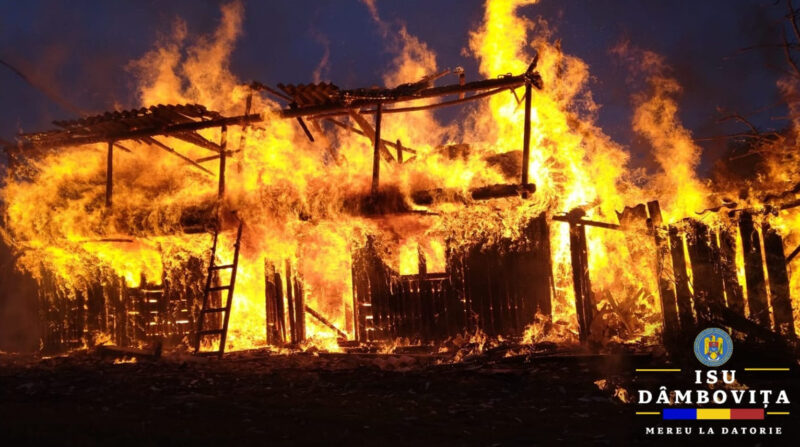 Incendiu devastator în comuna Runcu