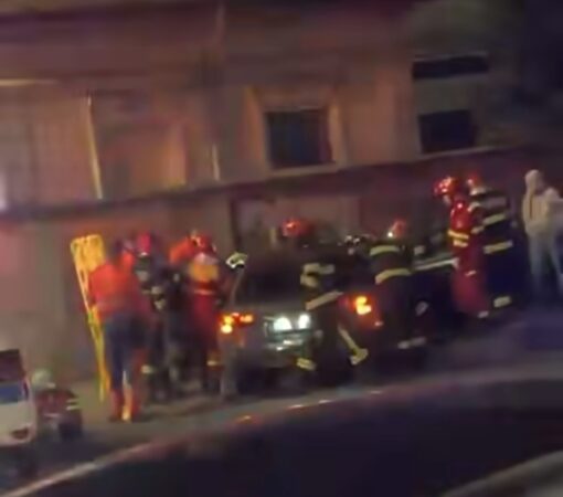 La un pas de moarte: A ajuns cu mașina în gard pe strada Constantin Brâncoveanu din Târgoviște