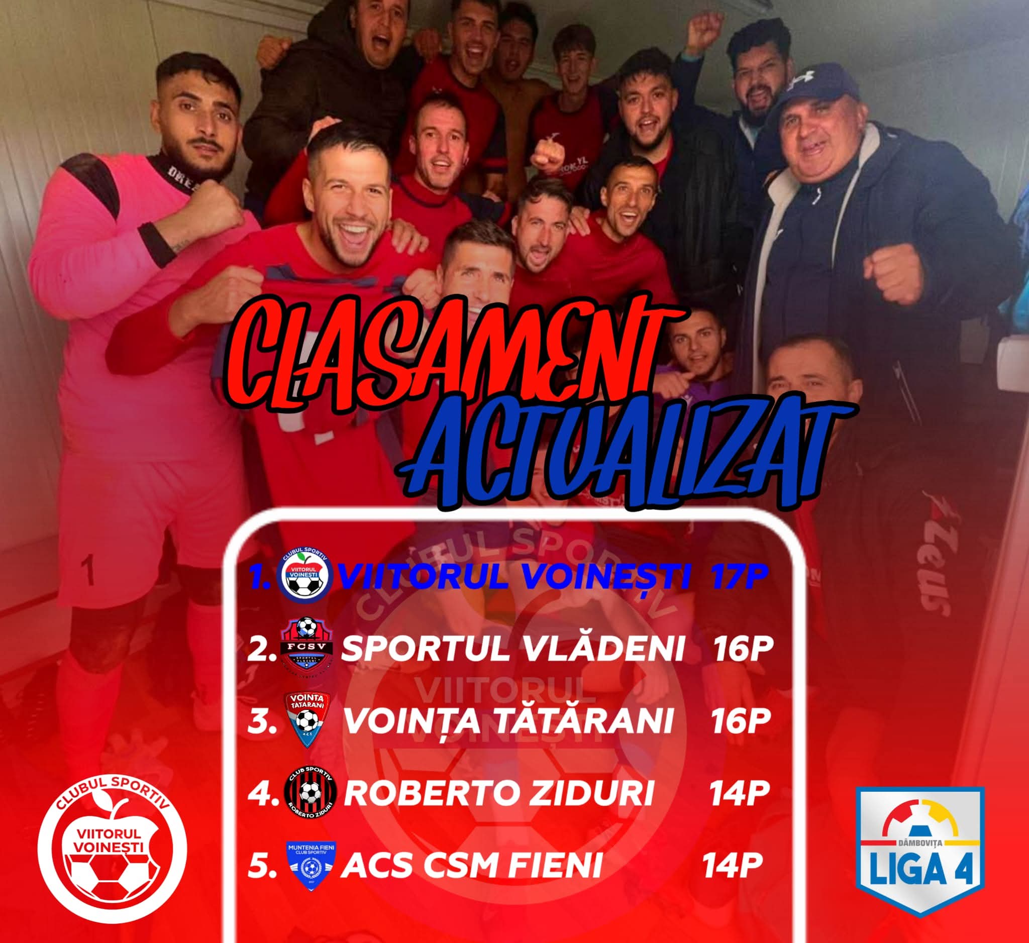 Liga 4 Seniori: Viitorul Voinești preia fotoliul de lider