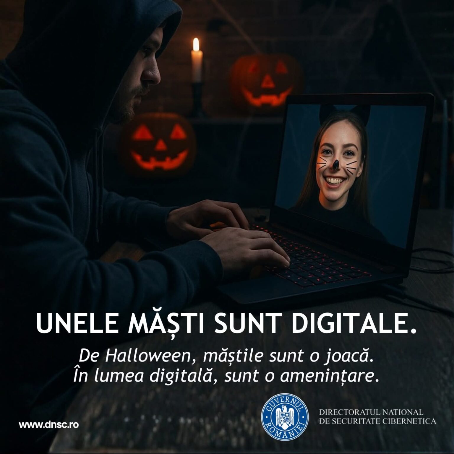 Măști digitale periculoase: DNSC avertizează asupra riscurilor cibernetice de Halloween  Măști digitale periculoase: DNSC avertizează asupra riscurilor cibernetice de Halloween