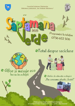 „Săptămâna Verde” la Filiala pentru Copii a Bibliotecii Județene Dâmbovița