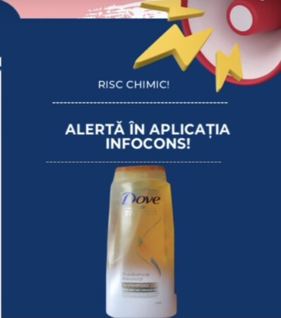 ALERTĂ InfoCons: Șampon Dove 400 ml – risc chimic pentru consumatori 