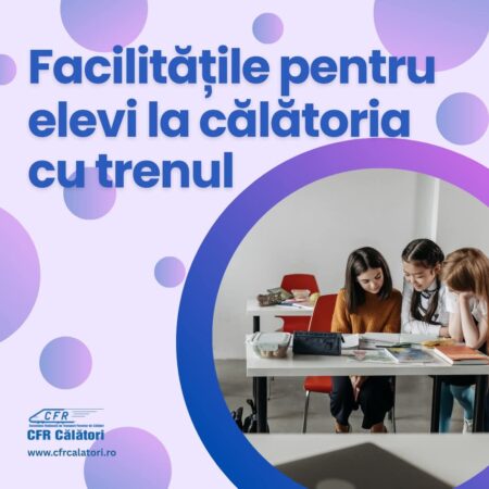 CFR Călători: Transport gratuit pentru elevi în anul școlar 2025–2026 CFR Călători: Transport gratuit pentru elevi în anul școlar 2025–2026