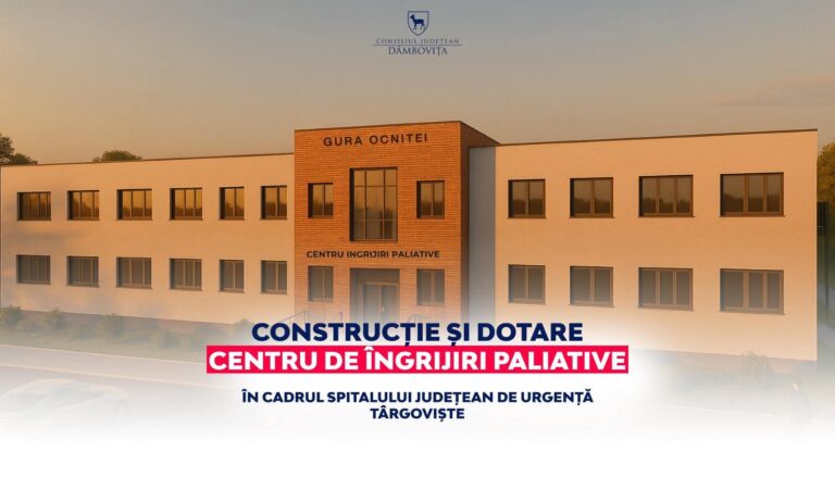 CJ Dâmbovița a semnat contractul pentru noul Centru de Îngrijiri Paliative de la Gura Ocniței