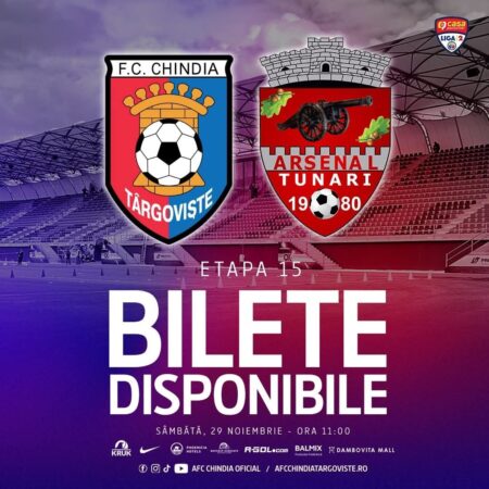 Chindia Târgoviște joacă acasă, cu CS Tunari