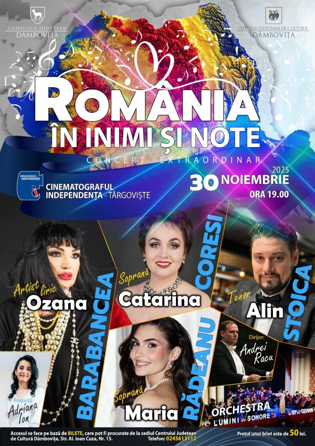 Concert extraordinar de Ziua Națională la Târgoviște: „România în inimi și note”