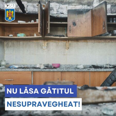 ISU Dâmbovița: Atenție sporită la incendiile în bucătărie – câteva secunde pot fi decisive