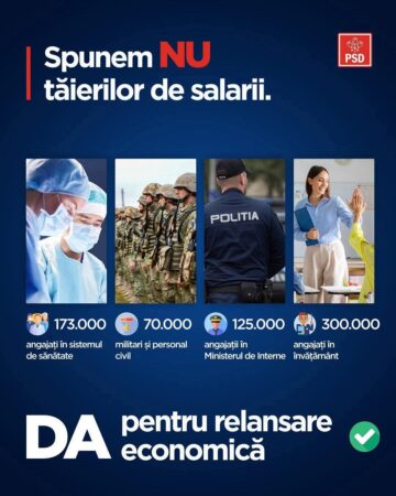 PSD respinge tăierile de salarii și propune un program de relansare economică pentru România