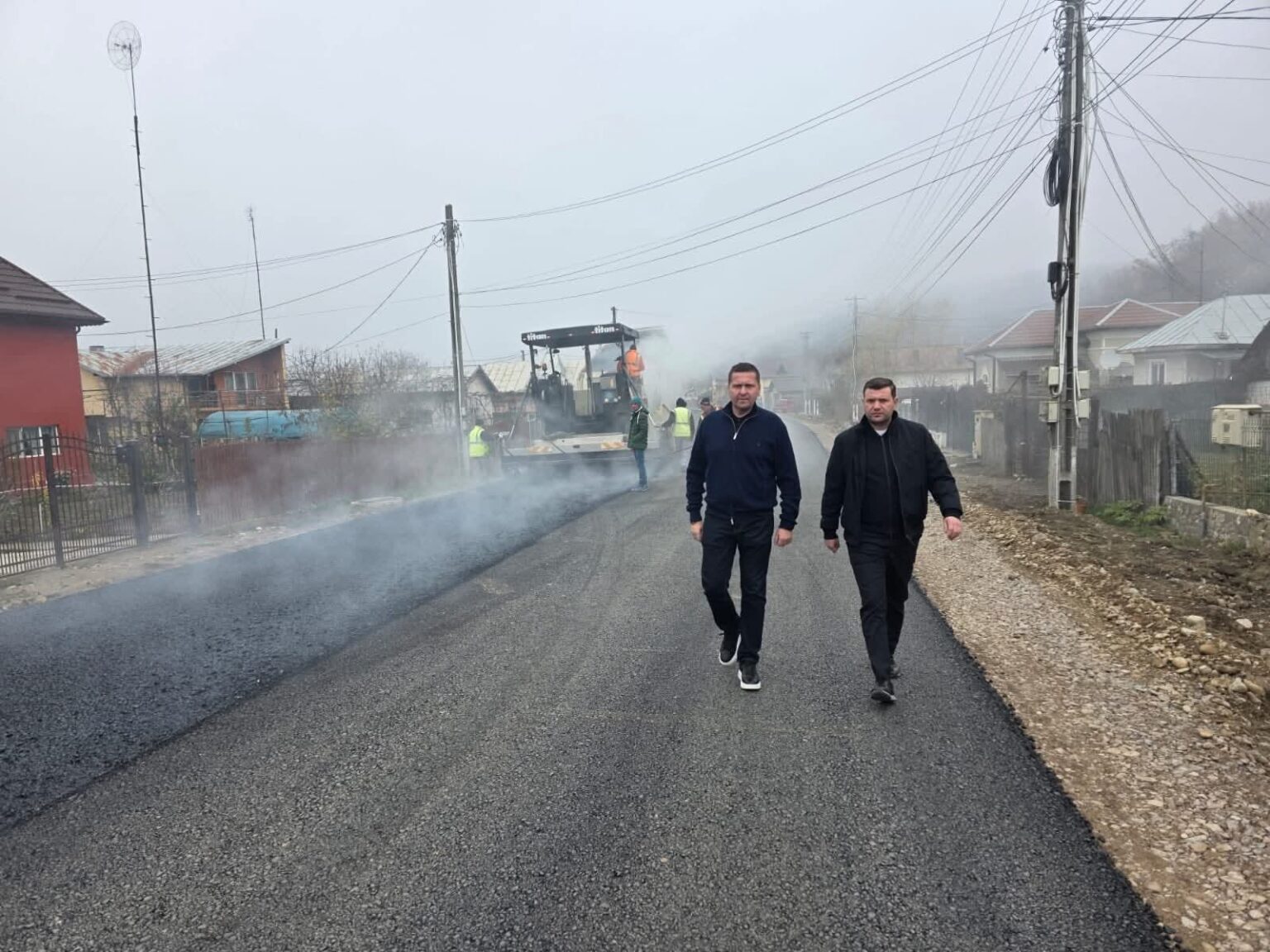  Președintele CJ Dâmbovița, Corneliu Ștefan, a verificat stadiul lucrărilor pe DJ 720C Gura Ocniței – Ocnița