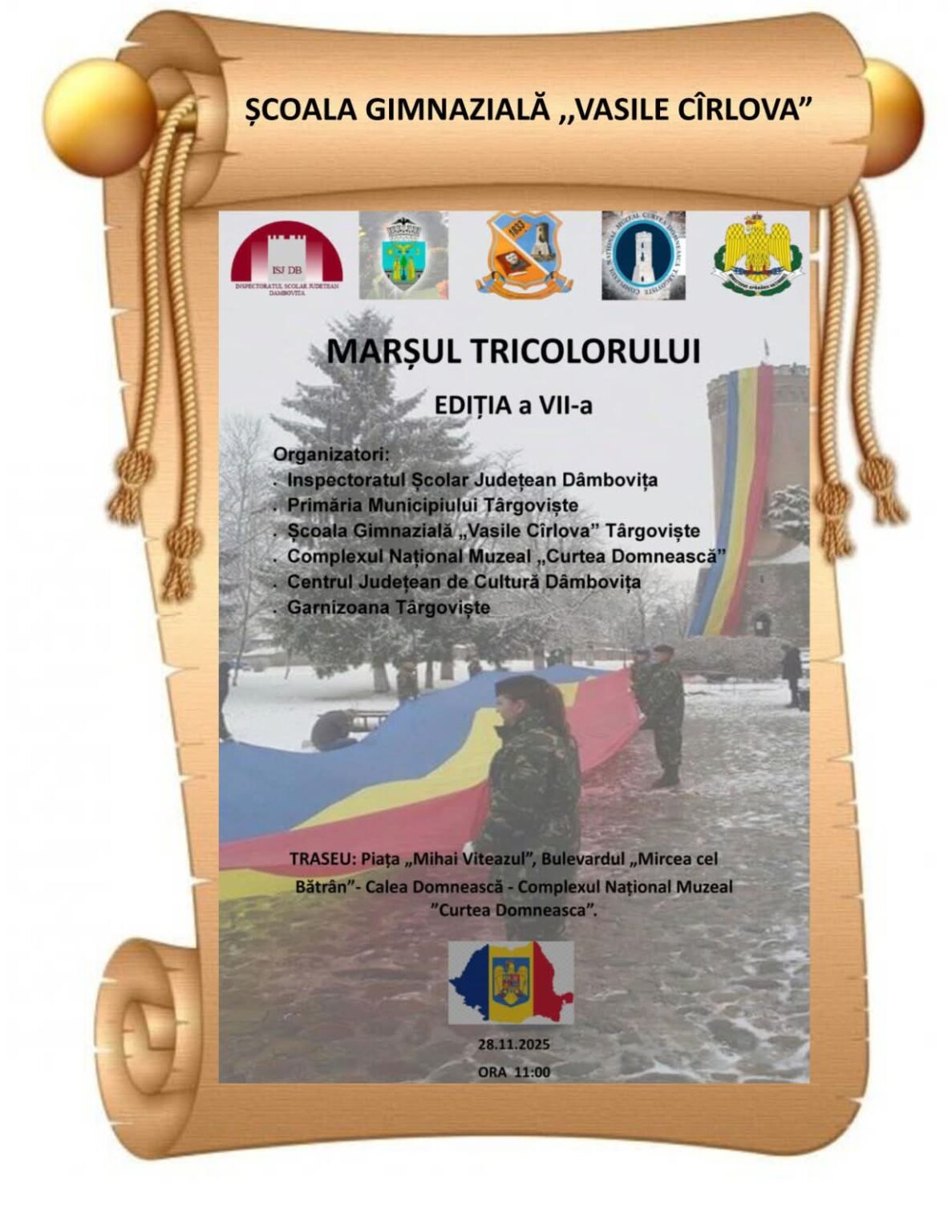 Târgoviște: Marșul Tricolorului aduce comunitatea împreună de Ziua Națională a României
