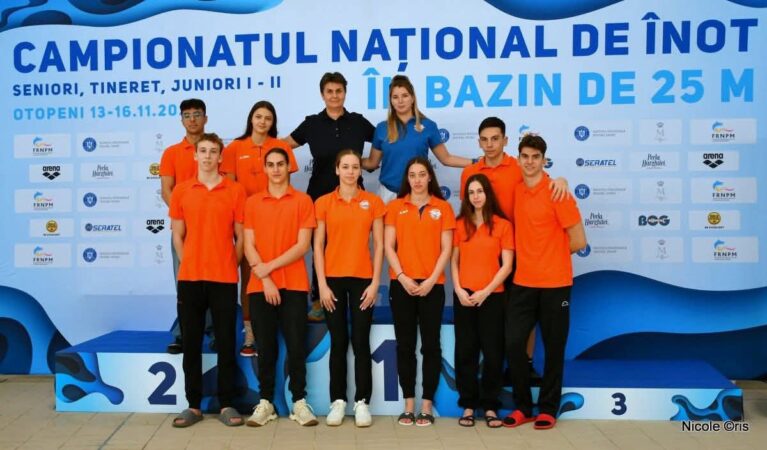 Tinerii înotători din Târgoviște au  strălucit la Campionatul Național de bazin scurt de la Otopeni