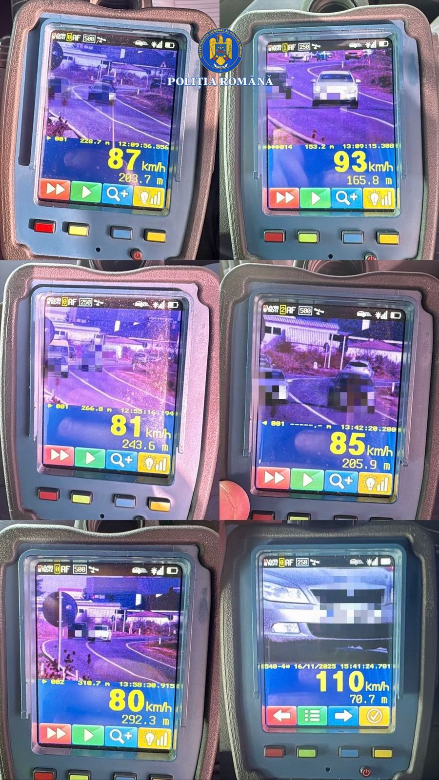 Vitezomanii prinși în flagrant pe DN 72 A Priseaca, 71 de sancțiuni și 7 permise reținute!