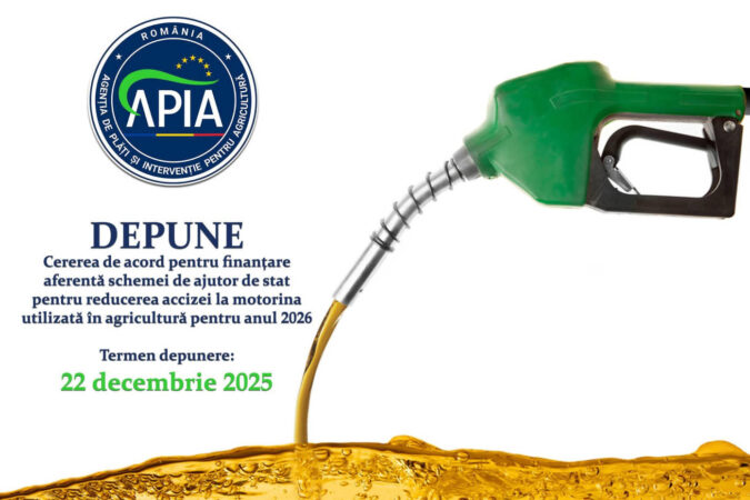 APIA primește cereri pentru ajutorul de stat la motorina utilizată în agricultură pentru anul 2026, cererile se depun până la 22 decembrie