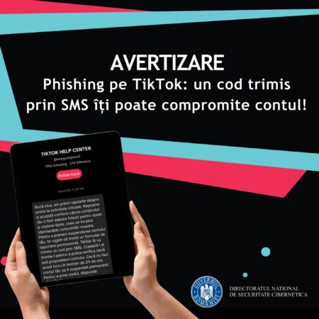 Atenție utilizatori TikTok din România: Campanie de phishing în curs Atenție utilizatori TikTok din România: Campanie de phishing în curs