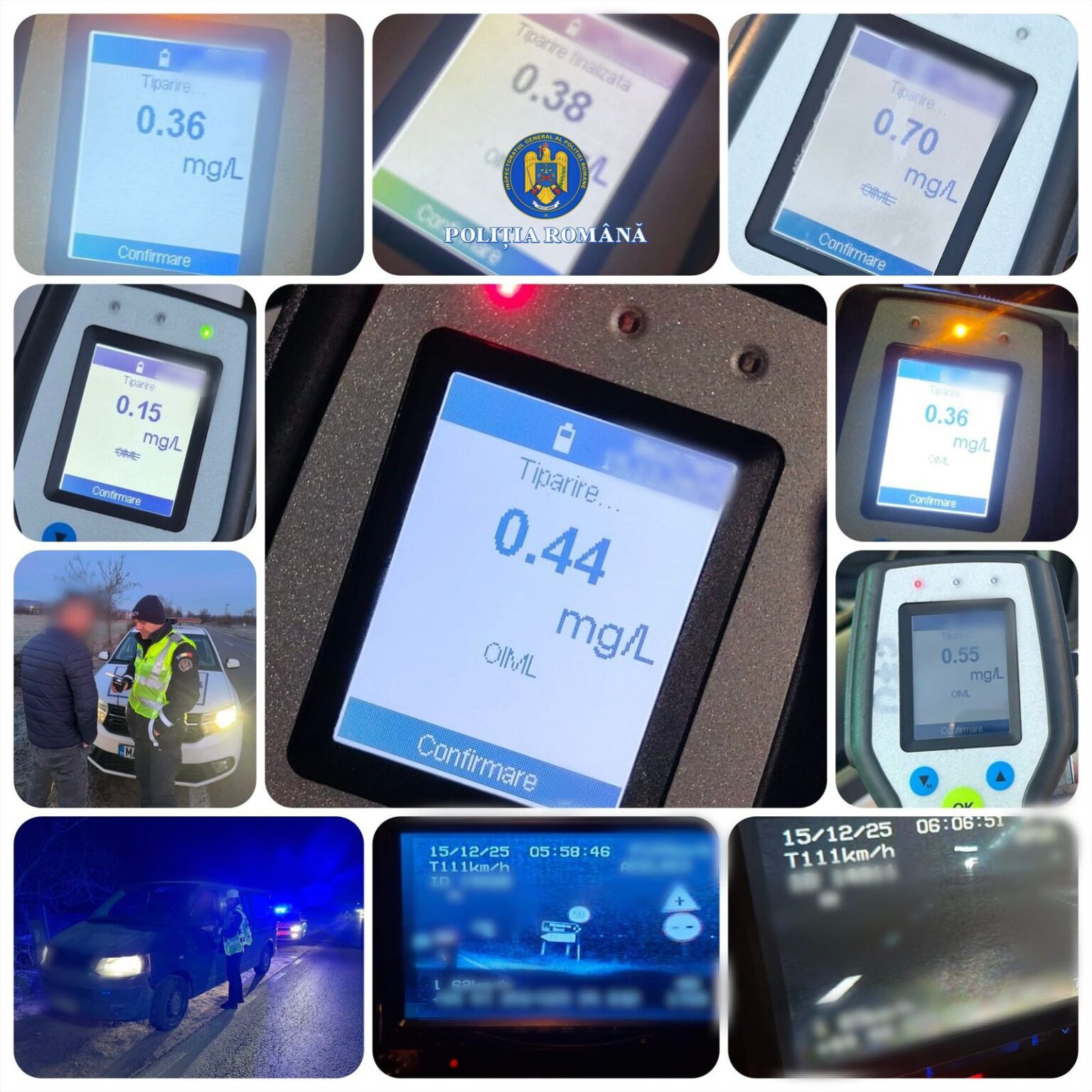 Polițiștii rutieri din Dâmbovița au aplicat 212 sancțiuni și au reținut 56 de permise într-o acțiune de prevenire a riscului rutier