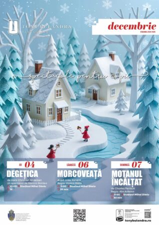 Teatrul Tony Bulandra din Târgoviște aduce magia poveștilor pe scenă: Spectacole dedicate copiilor în luna decembrie Teatrul Tony Bulandra din Târgoviște aduce magia poveștilor pe scenă: Spectacole dedicate copiilor în luna decembrie