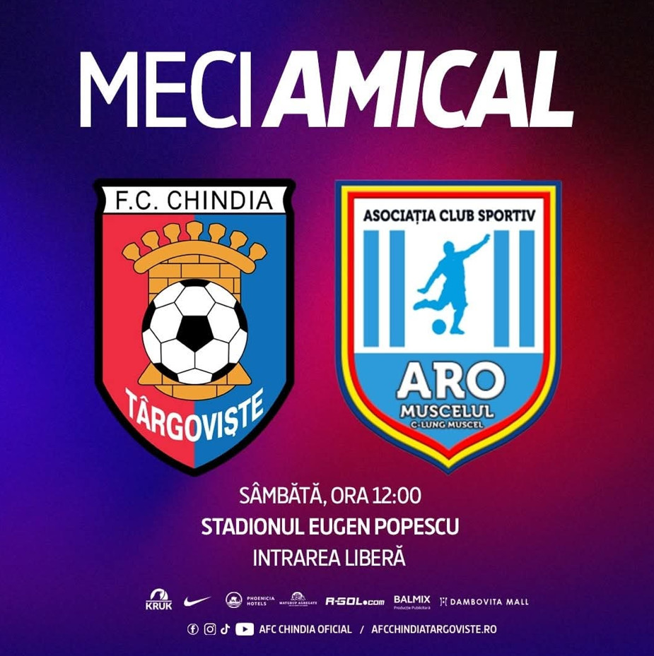 Chindia Târgoviște își așteaptă suporterii pentru un meci spectaculos împotriva ARO Muscelul Câmpulung Muscel
