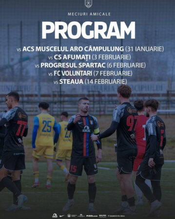 Chindia Târgoviște intensifică pregătirile pentru returul sezonului cu meciuri amicale 