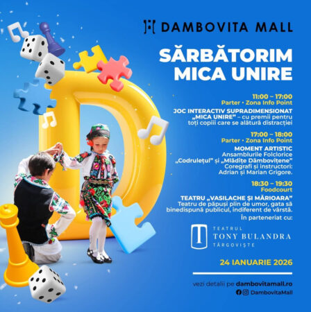 Dâmbovița Mall sărbătorește Mica Unire cu o zi plină de distracție, tradiții și momente speciale 