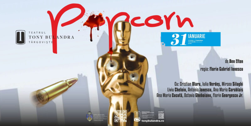 Spectacolul „Popcorn” pe scena Teatrului „Tony Bulandra” din Târgoviște