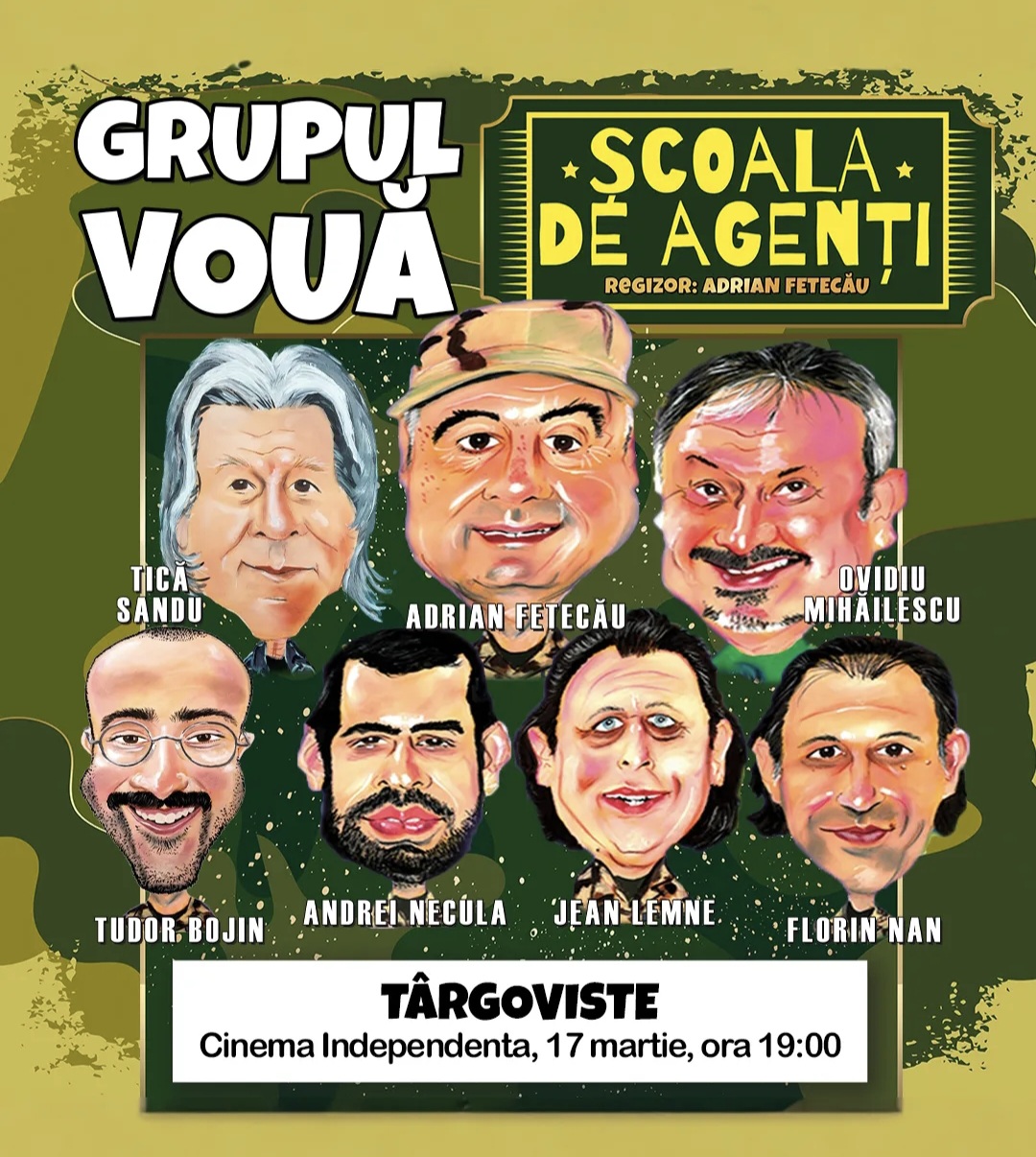 Spectacol de comedie „Școala de Agenți” la Cinema Independența Târgoviște