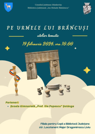 Atelier pentru copii: „Pe urmele lui Brâncuși” la Biblioteca Județeană Dâmbovița