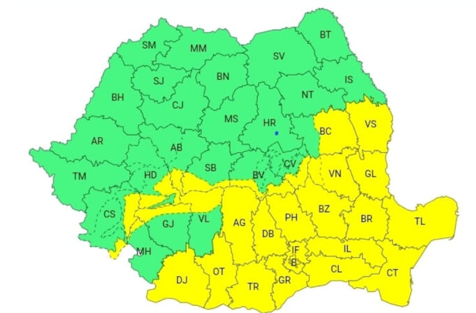 Județul Dâmbovița, sub COD GALBEN de ninsori și viscol până miercuri seara