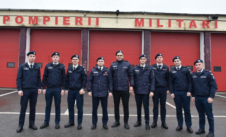  Nouă studenți ai Academiei de Poliție „Alexandru Ioan Cuza” în practică la ISU Dâmbovița