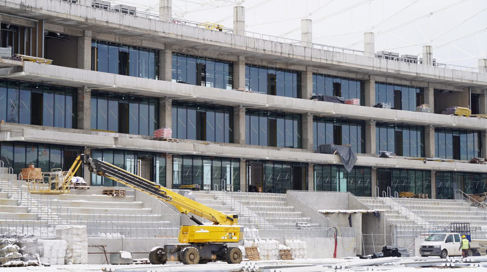 Stadiul lucrărilor la Dâmbovița Arena: Vizită pe șantier a directorului CNI și a președintelui CJ Dâmbovița