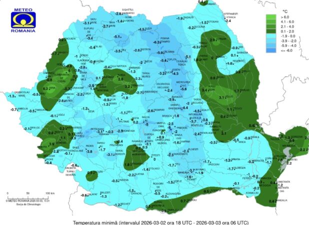 Autoritățile recomandă prudență: INVERSIUNE TERMICĂ, este fost dificil de prognozat temperatura în sudul și sud-estul României