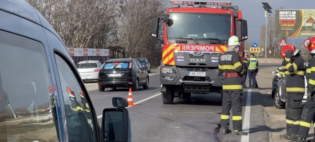 Carambol cu patru mașini pe DN 72 Târgoviște-Găești