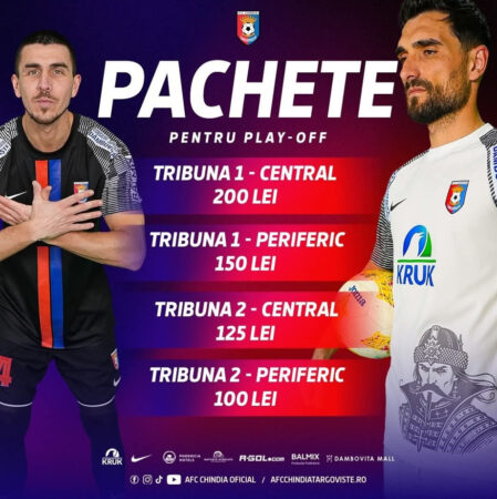 Chindia Târgoviște își mobilizează suporterii pentru play-off: pachete de bilete disponibile online