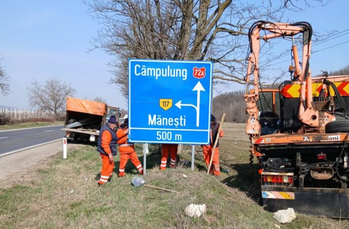 DN72A Târgoviște - Voinești, mai sigur și modern: Lucrările la intersecțiile de la Mănești și Izvoare se apropie de final