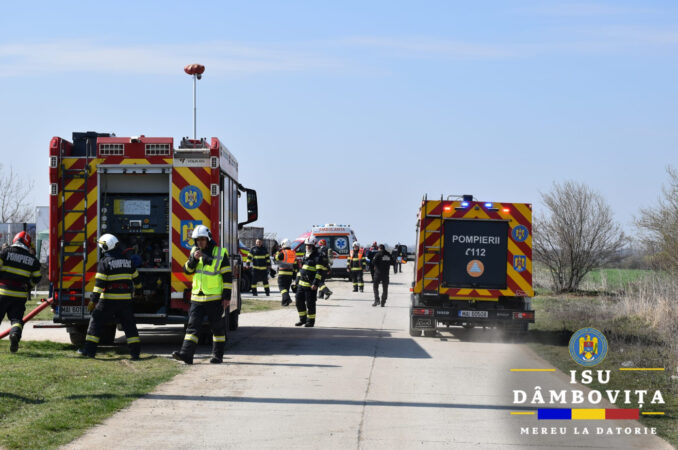 Exercițiu la limita realității: Explozie, incendiu și bagaj suspect, gestionate de ISU Dâmbovița