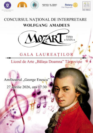 29 DE ANI DE EXCELENȚĂ ARTISTICĂ LA TÂRGOVIȘTE – CONCURSUL NAȚIONAL „WOLFGANG AMADEUS MOZART” 