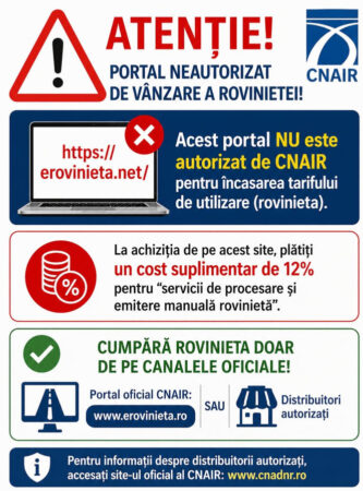 ATENȚIE: Portal neautorizat de vânzare a rovinietei identificat online