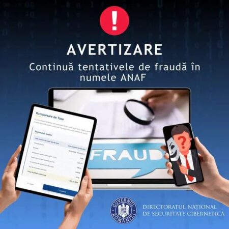 Atenție la emailuri false în numele ANAF! 