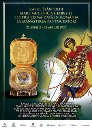 Capul Sfântului Mare Mucenic Gheorghe ajunge în România. Pelerinaj deosebit la Mănăstirea Pantocrator 