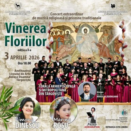 Vineri are loc un  Concert Extraordinar de Muzică Religioasă la Târgoviște 