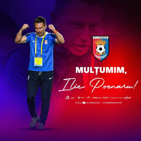 Înfrângere pentru Chindia Târgoviște și despărțire de antrenorul Ilie Poenaru