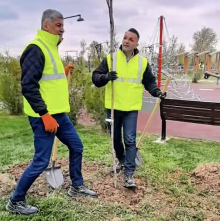Primăria Târgoviște: 300 de arbori plantați în noul parc de lângă Complexul Turistic de Natație